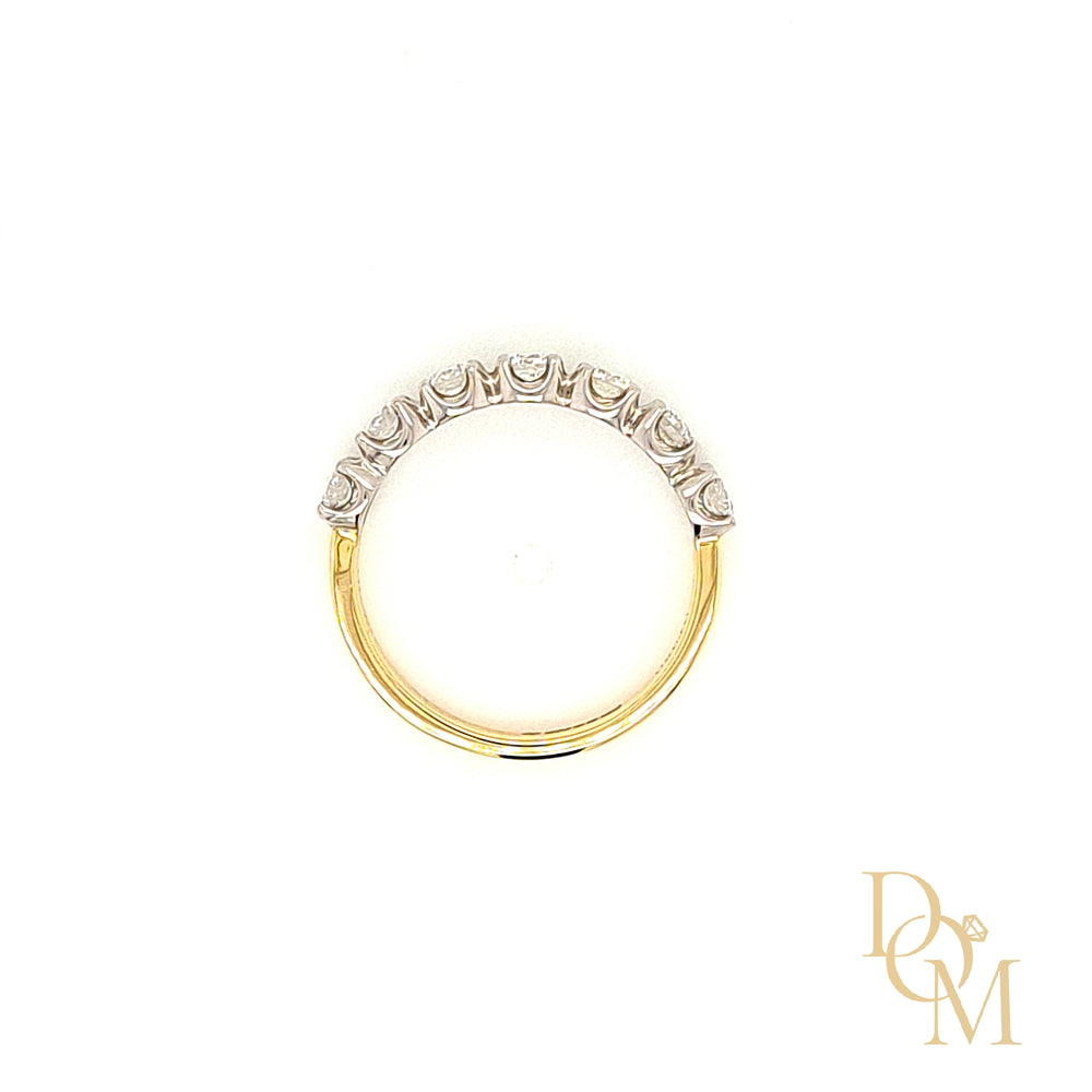 18ct & Platinum 7 Stone Diamond Eternity Ring- 0.81ct