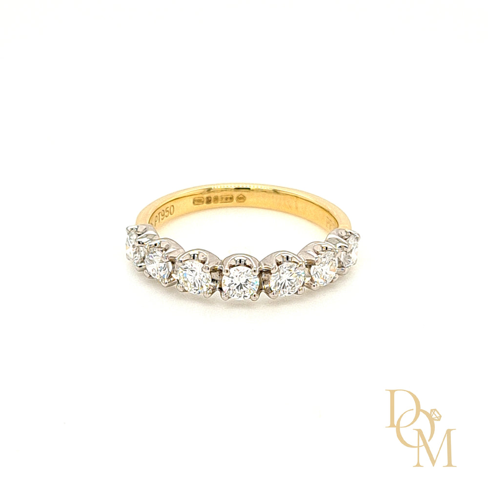 18ct & Platinum 7 Stone Diamond Eternity Ring- 0.81ct