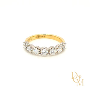 18ct & Platinum 7 Stone Diamond Eternity Ring- 0.81ct