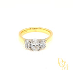 18ct & Platinum Lab Grown Three Stone Oval Diamond Engagement Ring - 1.13ct