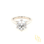 Platinum Lab Grown Solitaire Diamond Engagement Ring- 2.65ct