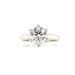Platinum Lab Grown Solitaire Diamond Ring- 1.73ct