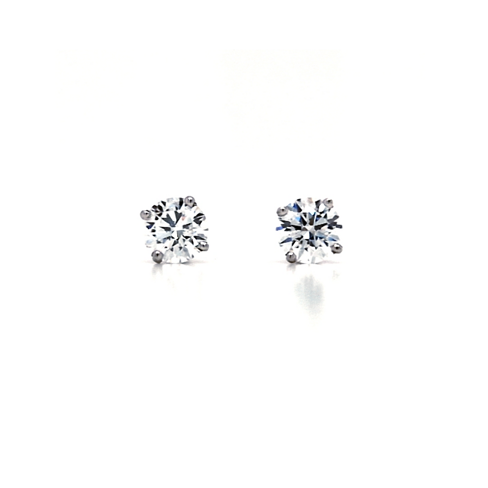 Platinum Lab Grown Diamond Stud Earrings- 1.07ct