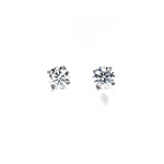 Platinum Lab Grown Diamond Stud Earrings- 1.07ct