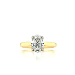 18ct & Platinum Oval Lab Grown Diamond Engagement Ring - 1.21ct