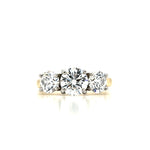 18ct & Platinum Three Stone Lab Grown Diamond Engagement Ring- 2.30ct