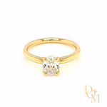 18ct Gold Oval Solitaire Diamond Engagement Ring 0.70ct